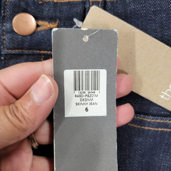 Eileen Fisher Dark Wash Stretch Denim Skinny Jeans Fisher Project Size 6 NWT - Picture 7 of 10